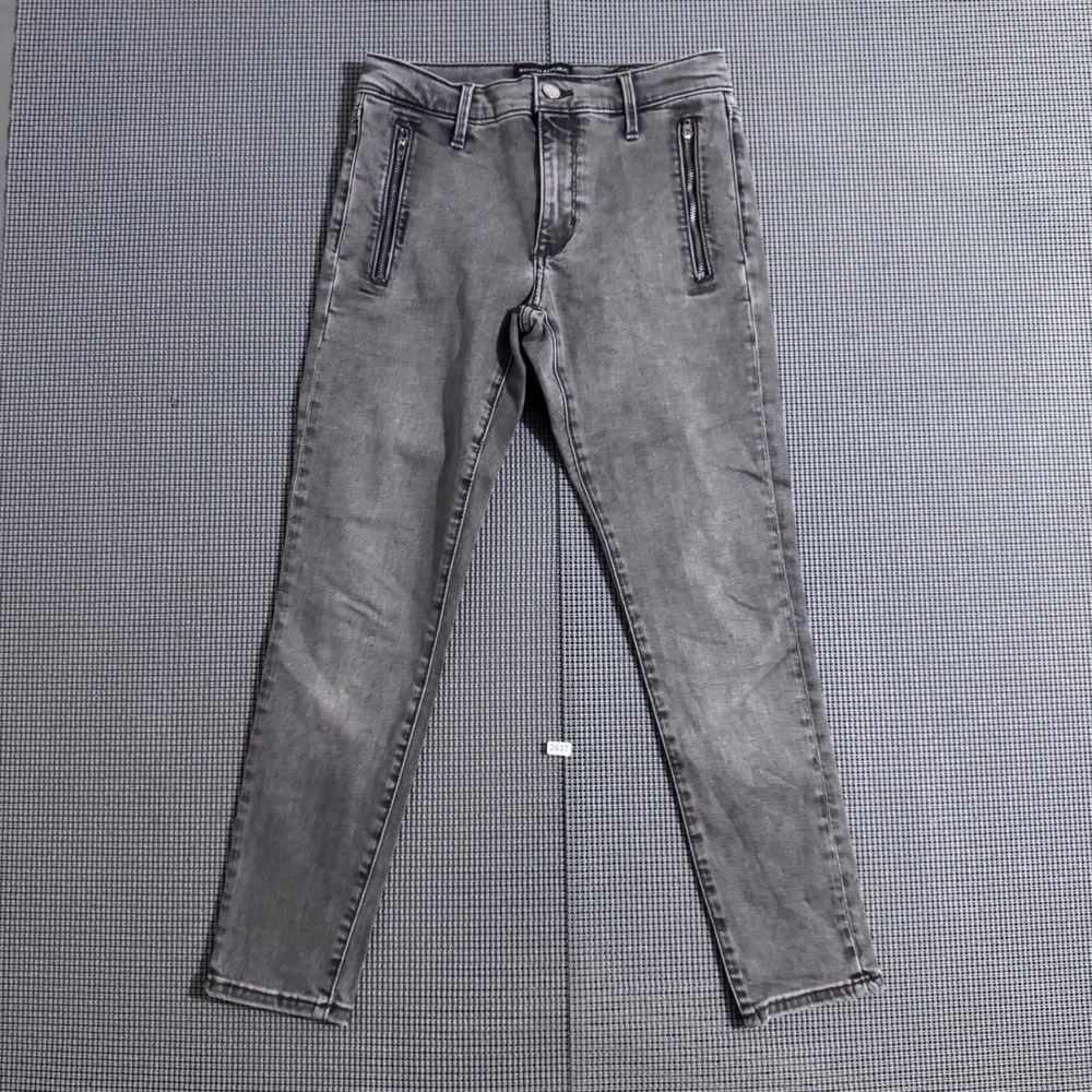 Banana Republic Premium Denim Mid-Rise Skinny Gray Jeans Women 25P